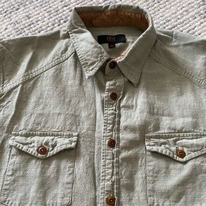 Frye Sage Green Short Sleeve Shirt